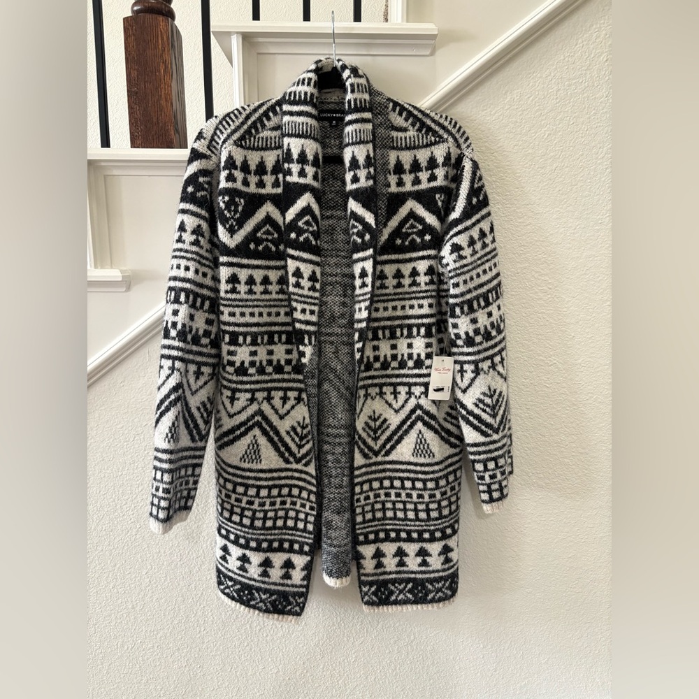 NWT Lucky Brand Aztec Boho Cardigan